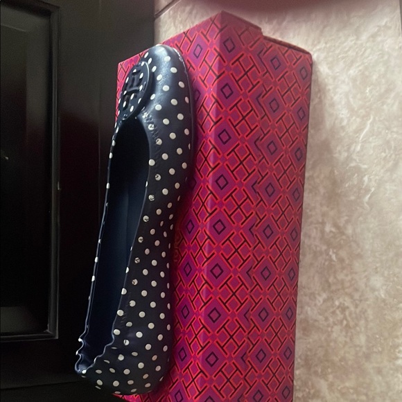 Tory Burch Navy and White Polka Dot Flats - Picture 4 of 4